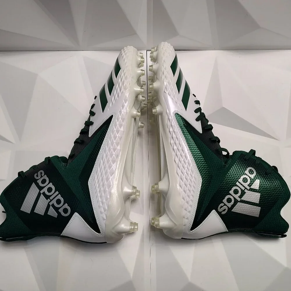 Adidas Mens Football Cleats 16 White Green Shoe Lacrosse Freak X Carbon High - Picture 11 of 13